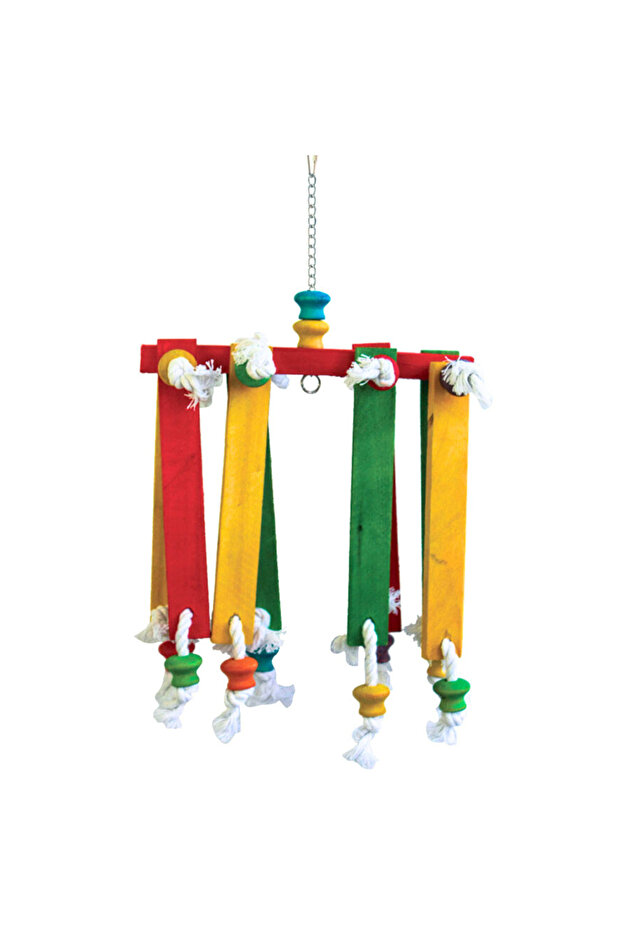Swinging Blocks Natural Bird Toy For Large Birds 38.5x25cm -BTLB0396
