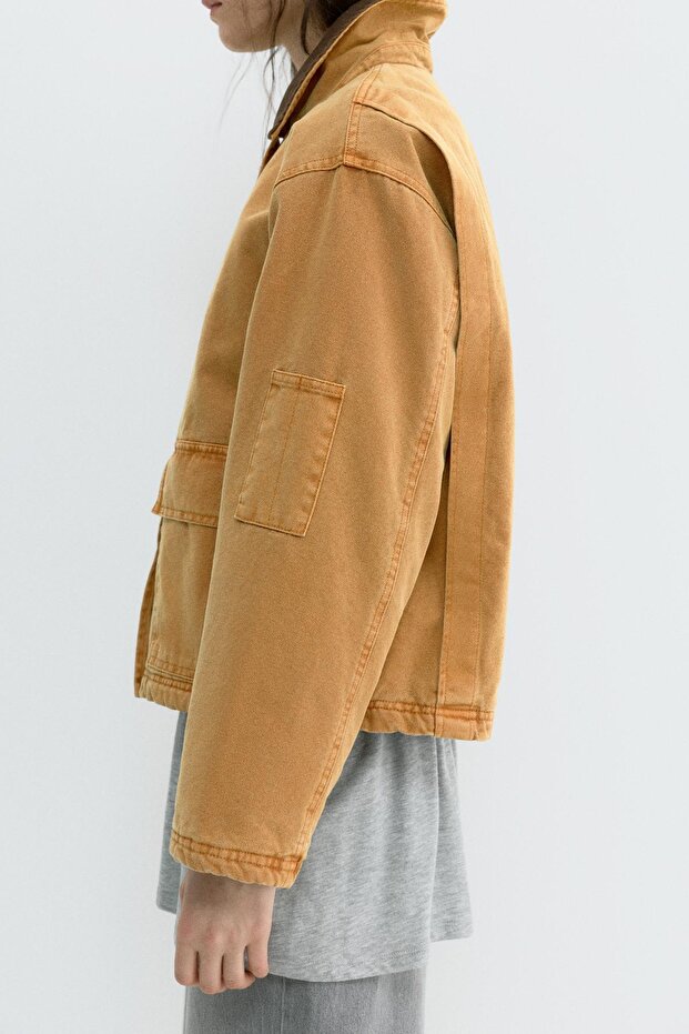 Kombine yakalı ceket - 3