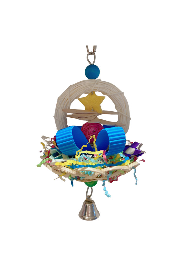 Flower Basket Natural Bird Toy 25x12cm-BTLB01185
