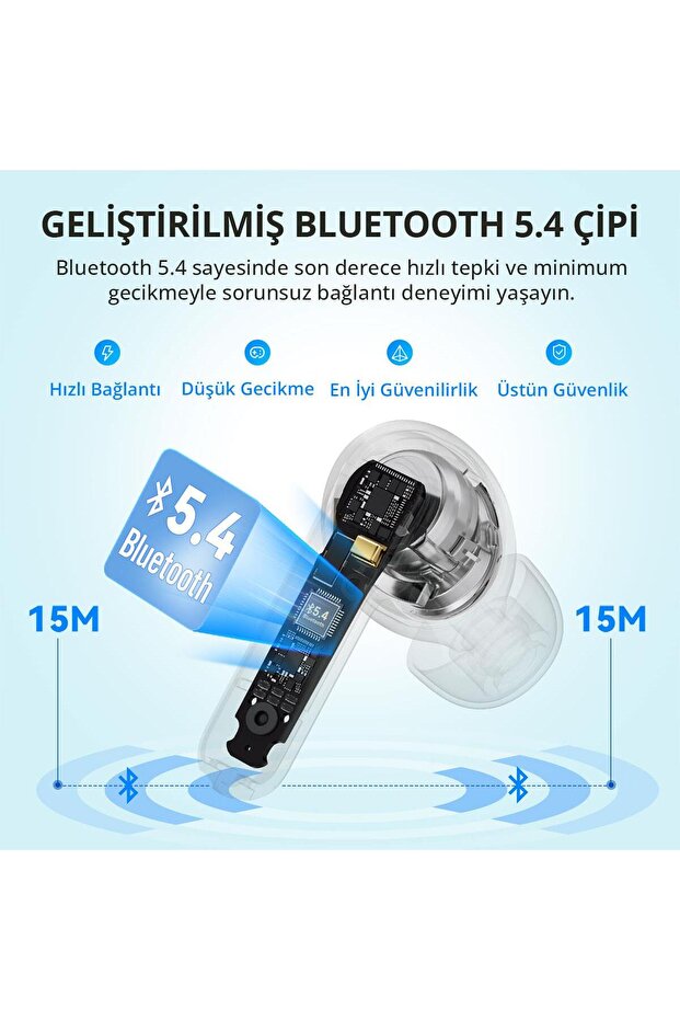 Air Life Bluetooth Kulakiçi Kulaklık - Bluetooth 5.4 - 35 Saate Kadar Kullanım Süresi - Siyah - 3