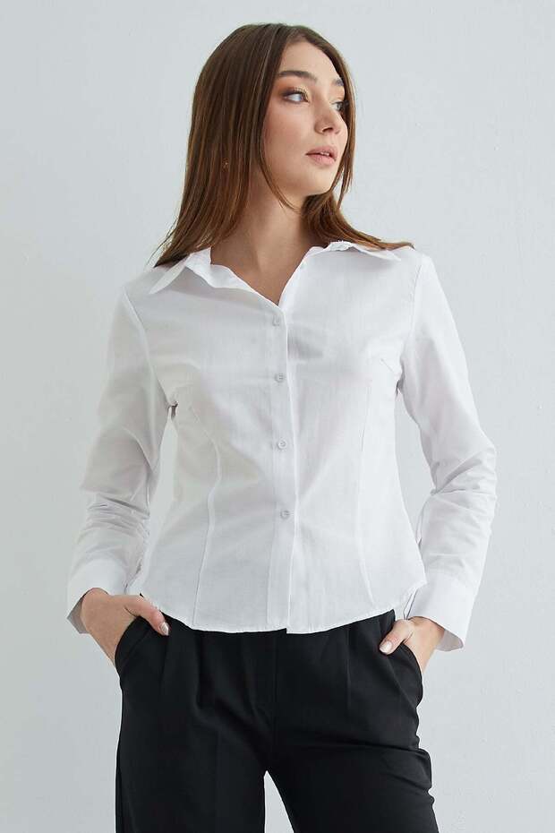 Basic Pensli Slim Fit Gömlek - 1