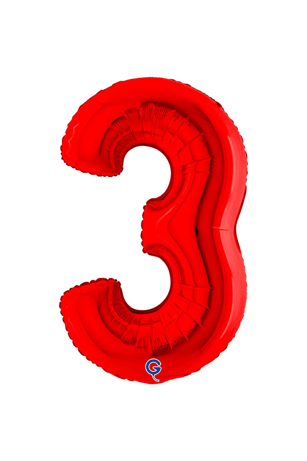 Red Number Foil Balloon 40" 100 cm