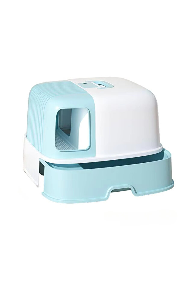 Claws Cat Litter Box 57.6*52.8*38Cm-Blue