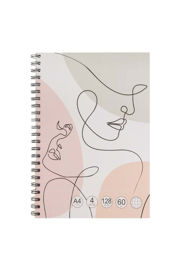 Caiet A4 Matematica Model Abstract cu 4 Subiecte & Spirala - 128F