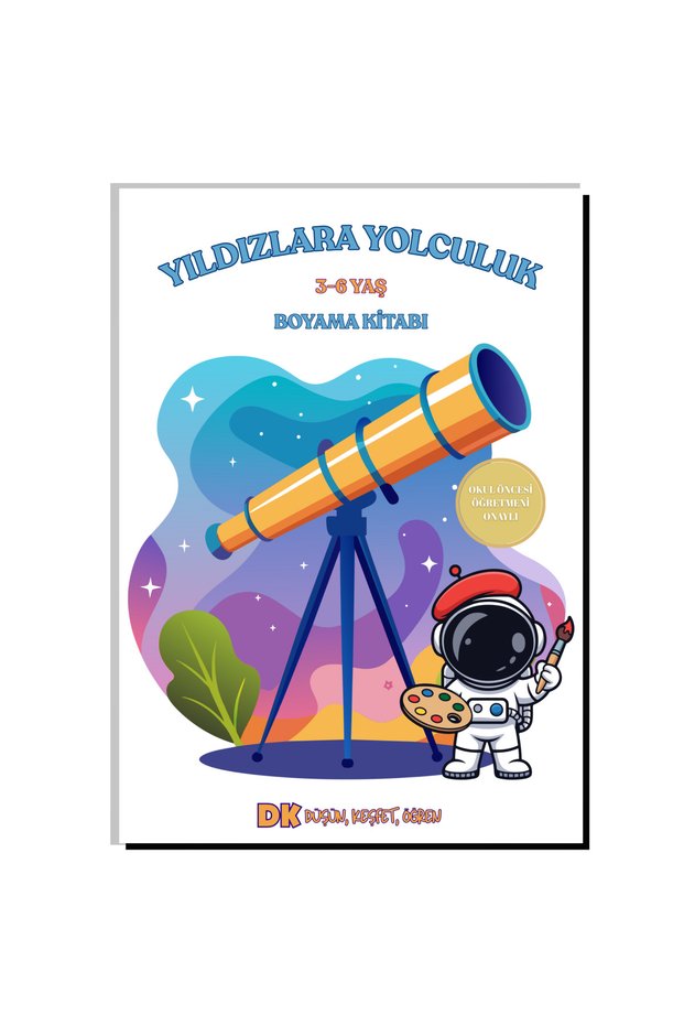 Journey to the Stars 3-6 Years Old Large Illustrated Space-Themed Coloring Book