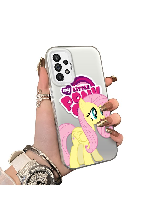 Samsung Galaxy A73 Compatible Hard Acrylic Back Silicone Edge Lens Protection Case My Little Pony