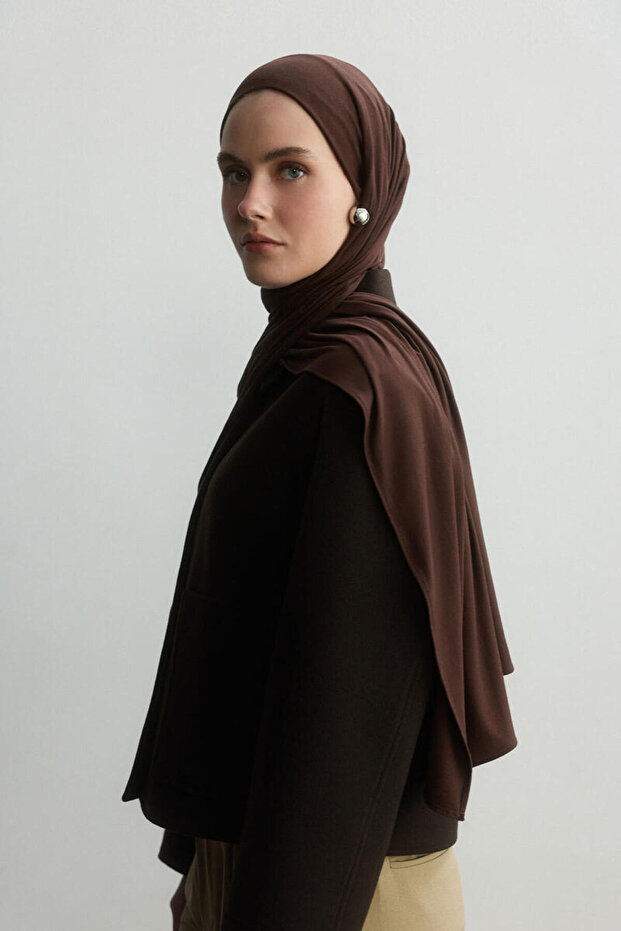 ÇİKOLATA KAHVE BAMBU PENYE ŞAL - 4