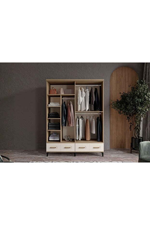 Hima Walnut Köşe Gardırop - 2