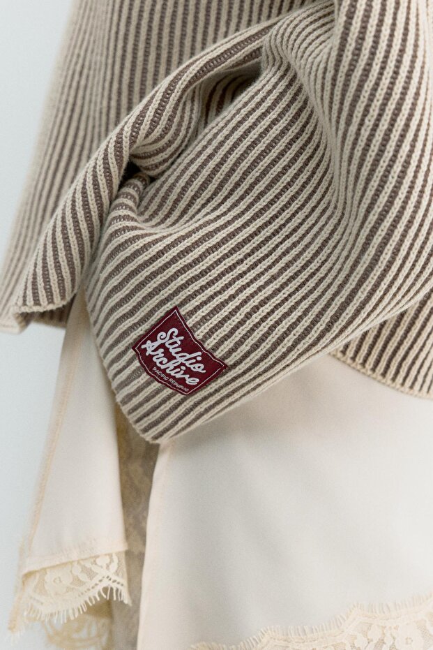 Kontrast iplikli fitilli kazak - 6