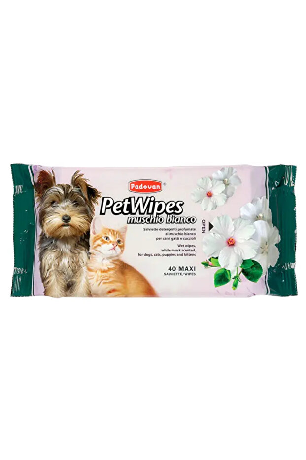 Pet Wipes White Musk (40 Wipes)