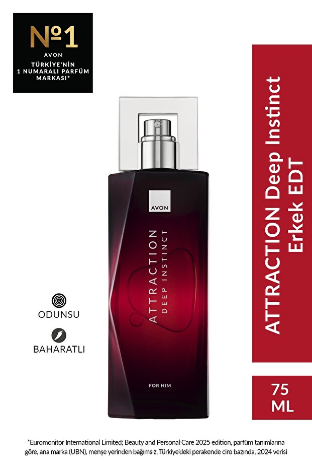 Attraction Deep Instinct Erkek EDT 75ml - 1