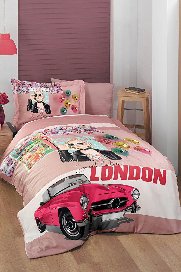 London 100% Cotton Satin 200 Tc (80 Thread) Single Duvet Cover Set