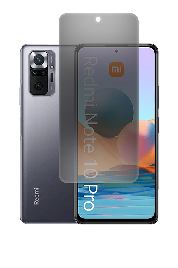 واقي شاشة Redmi Note 10 Pro 9H غير لامع للخصوصية، نانو، مرن، غير قابل للكسر