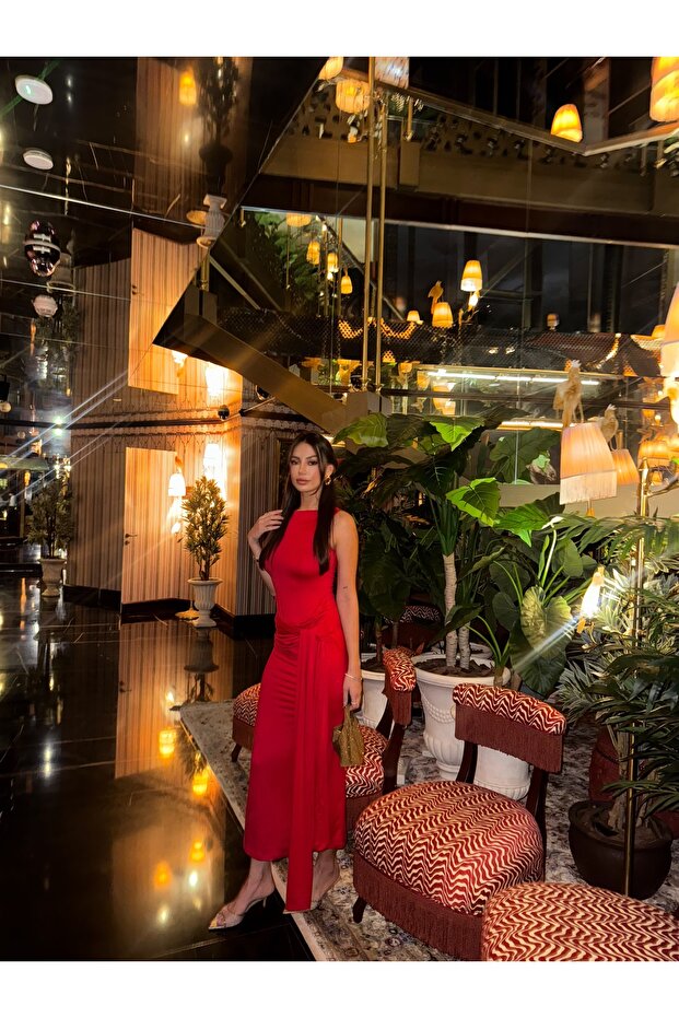 Scarlet bloom Şık Elbise - 3