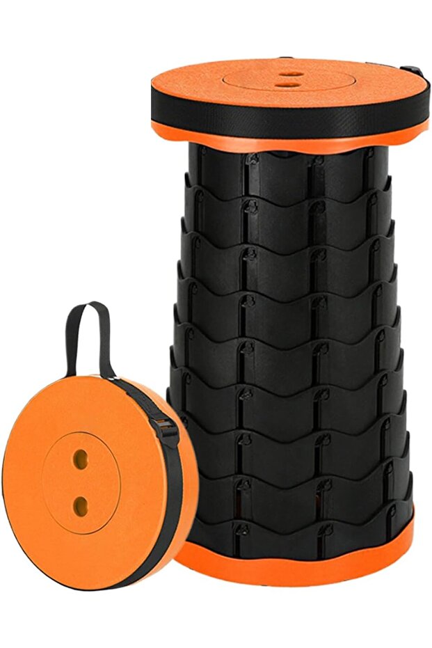 Portable Telescopic folding Camping Stool. Adjustable Height Lightweight