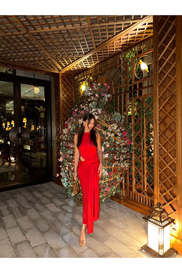 Scarlet bloom Şık Elbise - 4