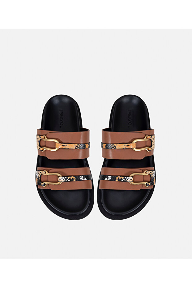 Çift bantlı desen mix terlik - 5