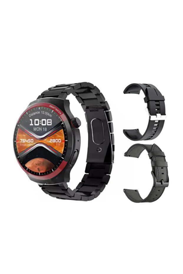 ساعة SK38 Watch 4 Pro الذكية مع 3 أحزمة