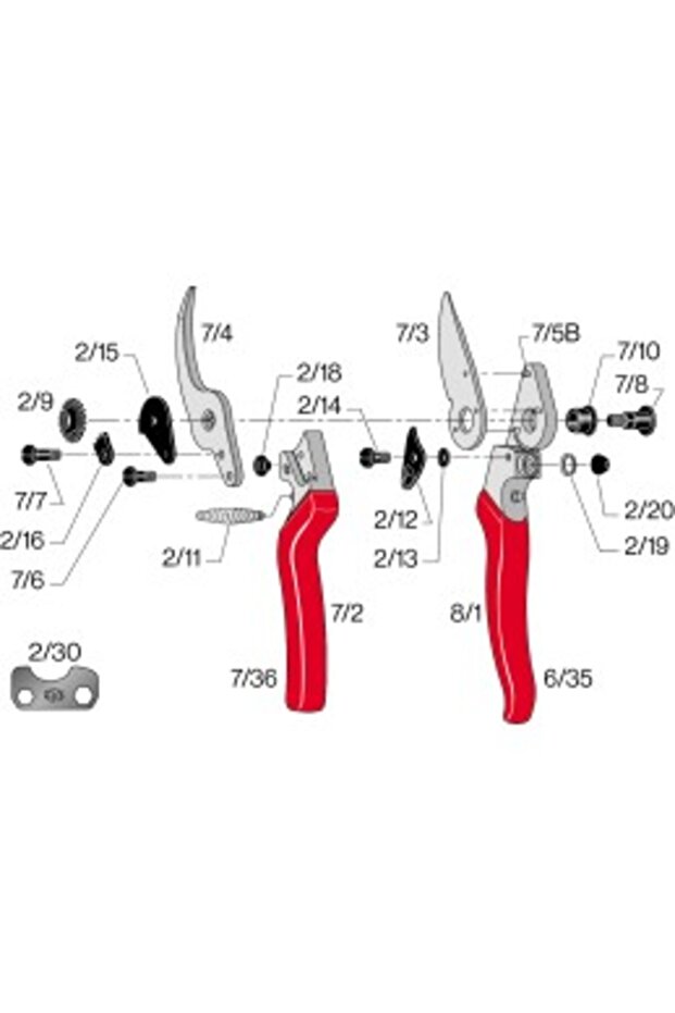 Professional scissors 8, by pass cutting, max 25mm, 245g - 5