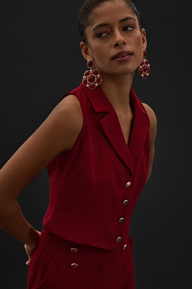 Eva Yelek - Bordo - 5