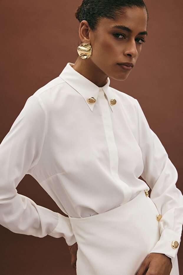 Lucy Gömlek - Ekru - 3