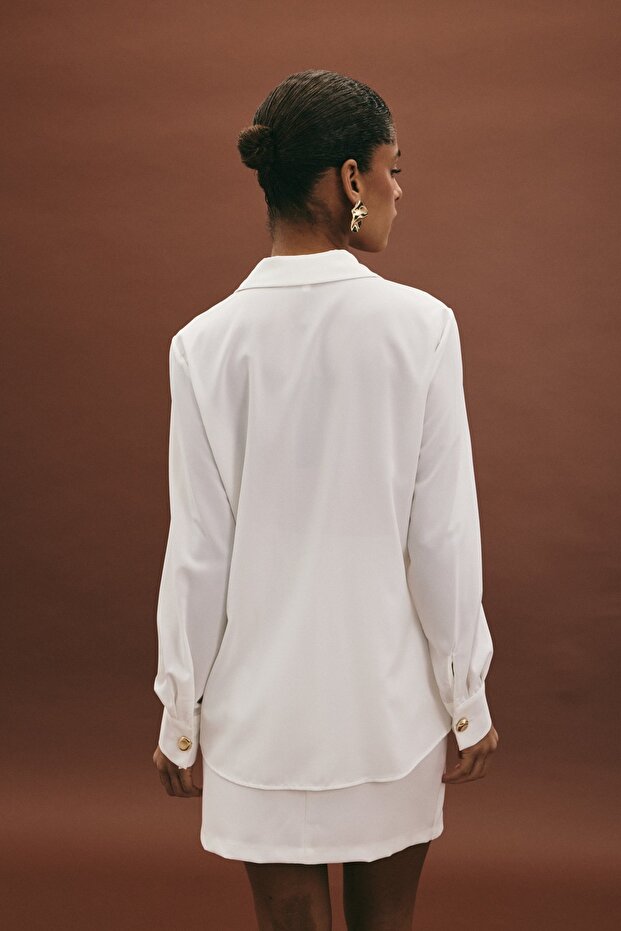 Lucy Gömlek - Ekru - 7