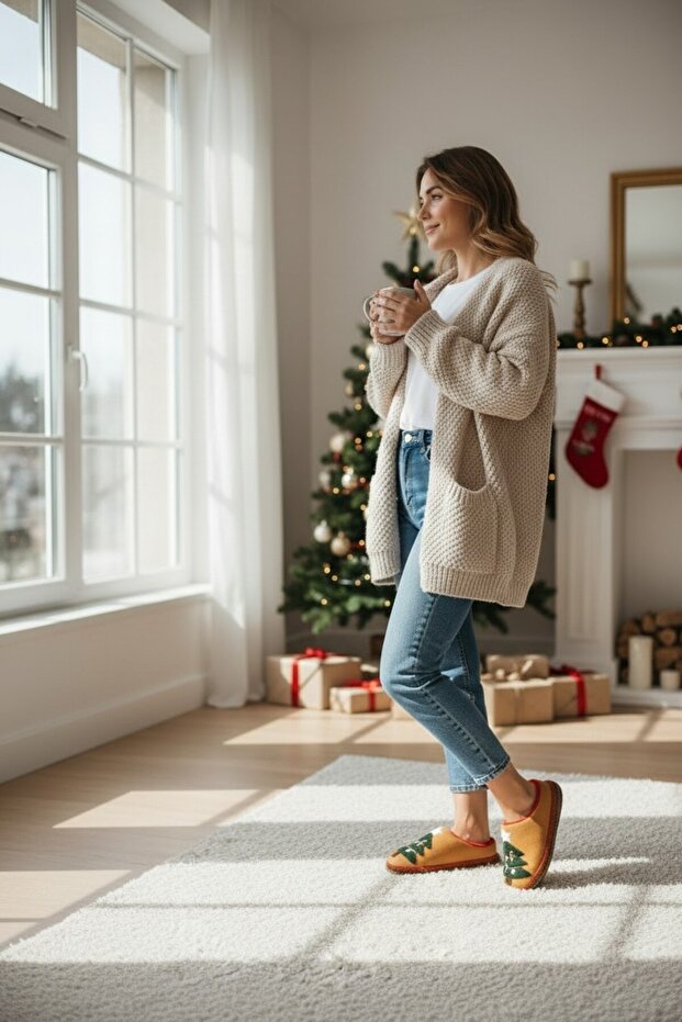 نعال شتوية بنمط خشبي - 4