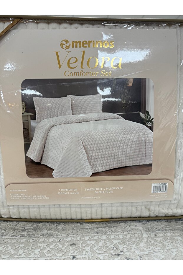 Velora Comforter Set, Duvet and Pillowcase, Double Size, Halici Haktan
