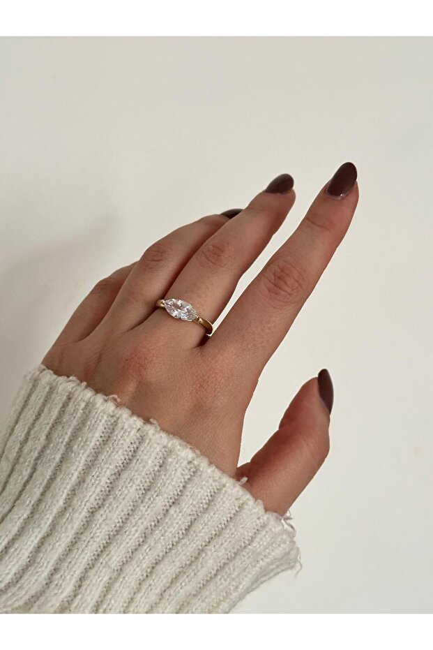 خاتم هايلي بيضاوي الشكل قابل للتعديل - 1