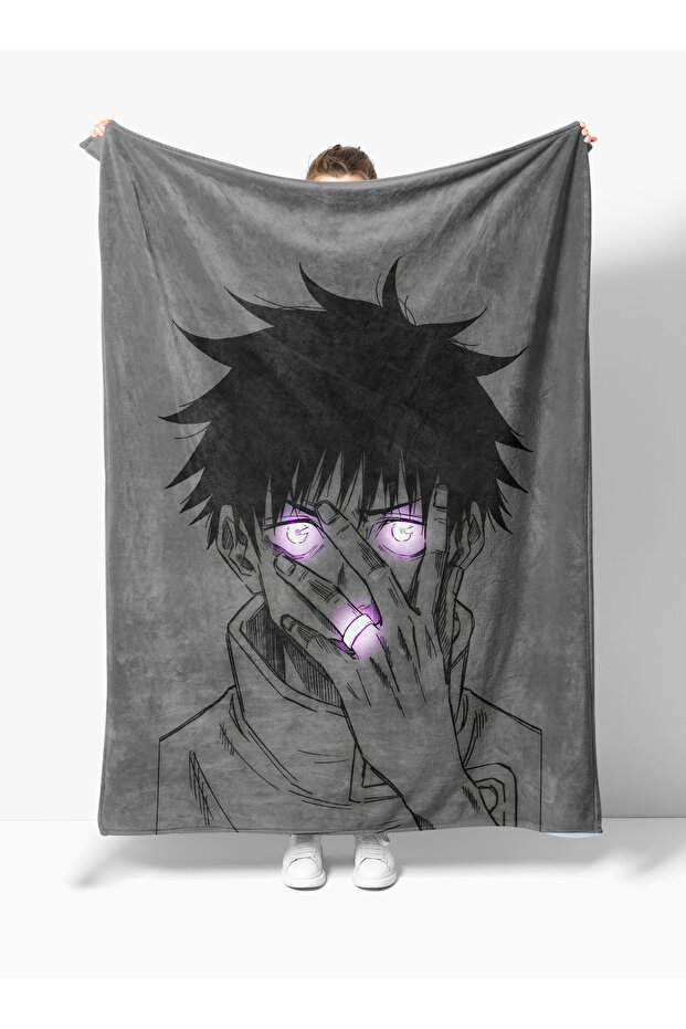 Jujutsu Kaisen Fushiguro Anime Patterned 3D Digital Printed Fleece Tv Blanket