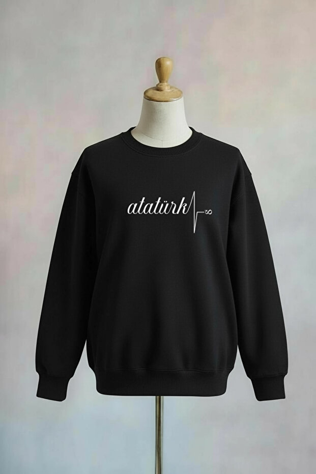 Ataturk Printed Cotton 3 Thread O Oversized Sweatshirt