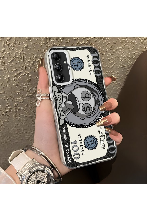 Samsung Galaxy A14 Compatible Hard Acrylic Back Silicone Edge Lens Protection Case Funny Pattern