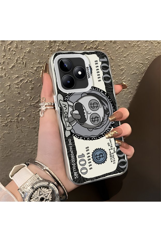 Realme Note 50 Compatible Hard Acrylic Back Silicone Edge Lens Protection Case Funny Pattern