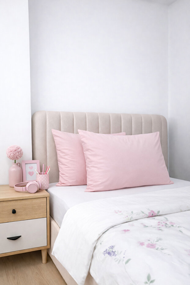 100% Cotton 50X70 cm Solid Color Soft Textured Pillowcase Set of 2