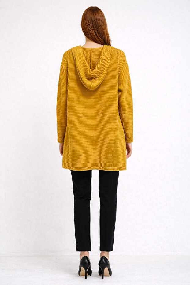 Cepli Kapşonlu Hırka - 4