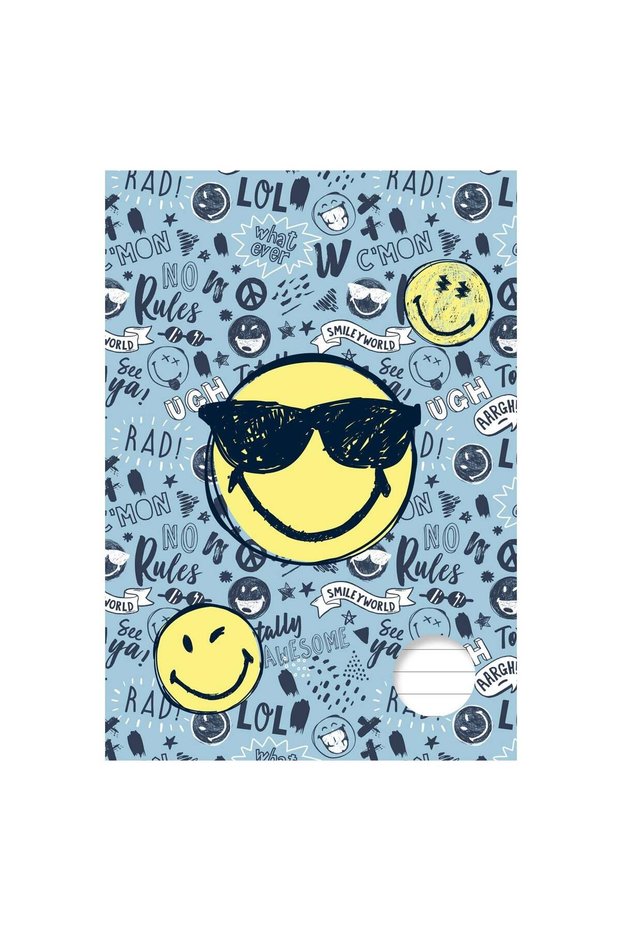 A5 Dictando Notebook Cover with Emoji Pattern - 40 Sheets