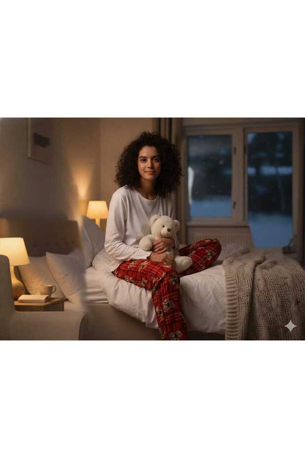 بيجامة سفلية منقوشة - 1