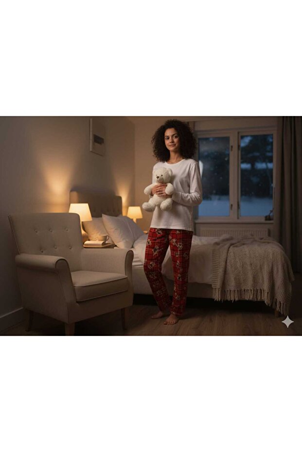 بيجامة سفلية منقوشة - 2