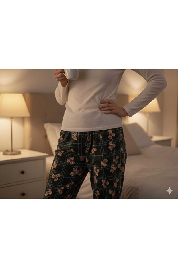 بيجامة سفلية منقوشة - 3