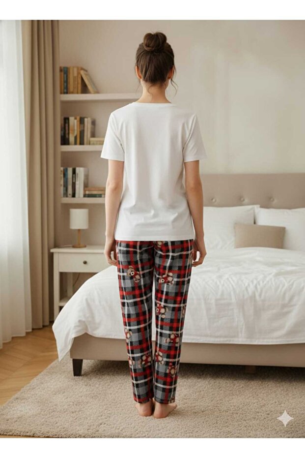 Patterned Bottom Pajamas - 3