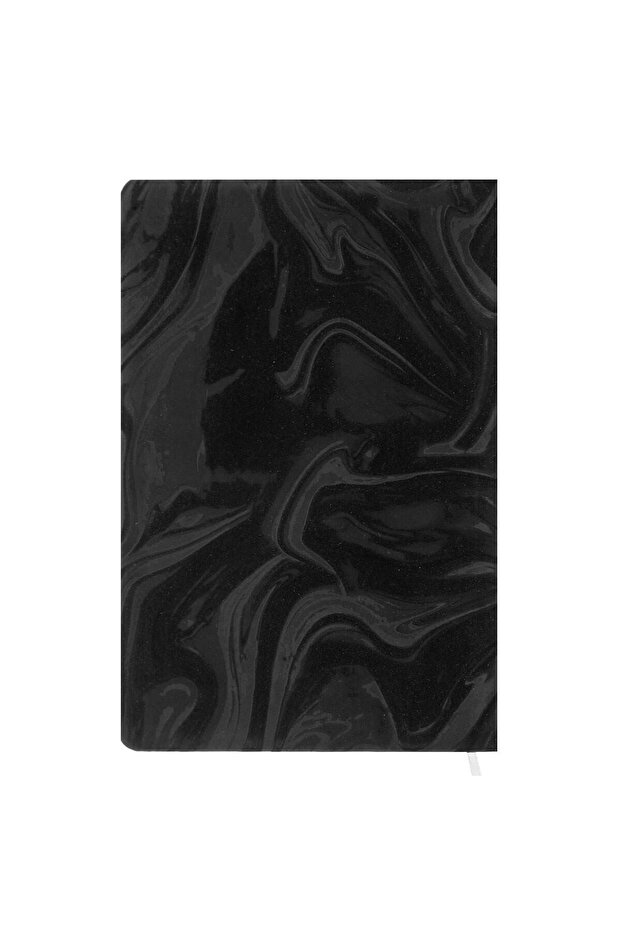 A5 Black Soft Notebook with Pattern - 80 Sheets - 2