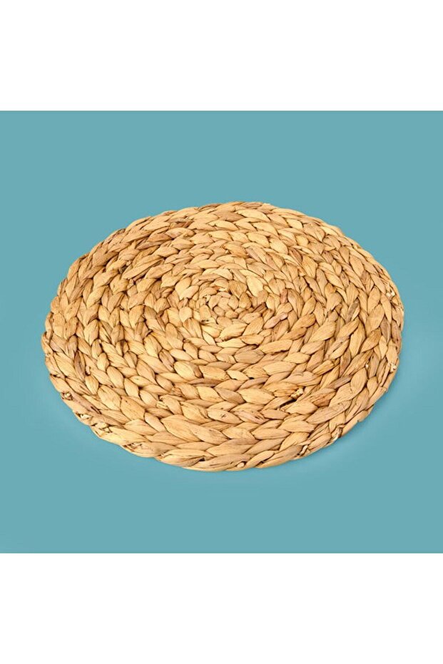 طقم أدوات مائدة أمريكي من الخوص - بني - 35 سم