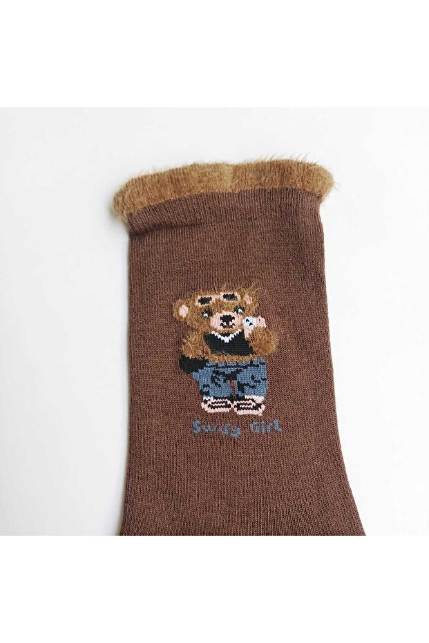 Kadın 4'lü Bambu Teddy Çorap Seti - 7