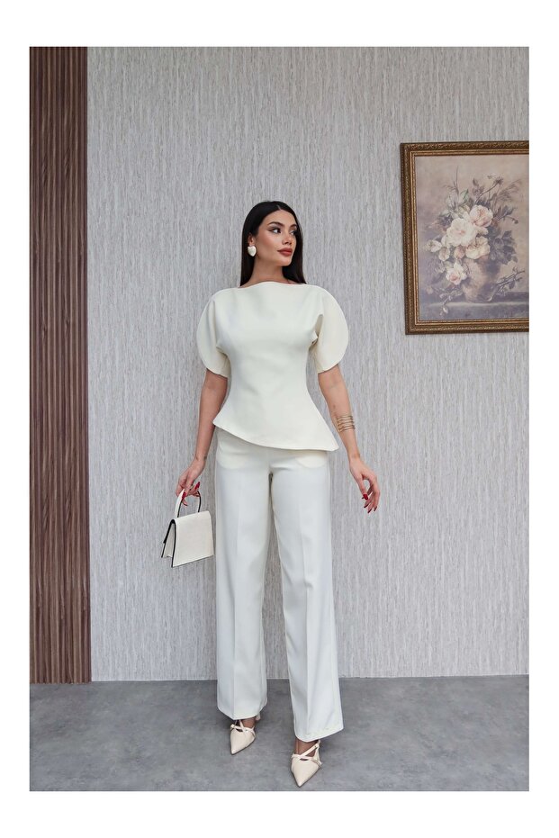 Asymmetrical Cut Two-Piece Set