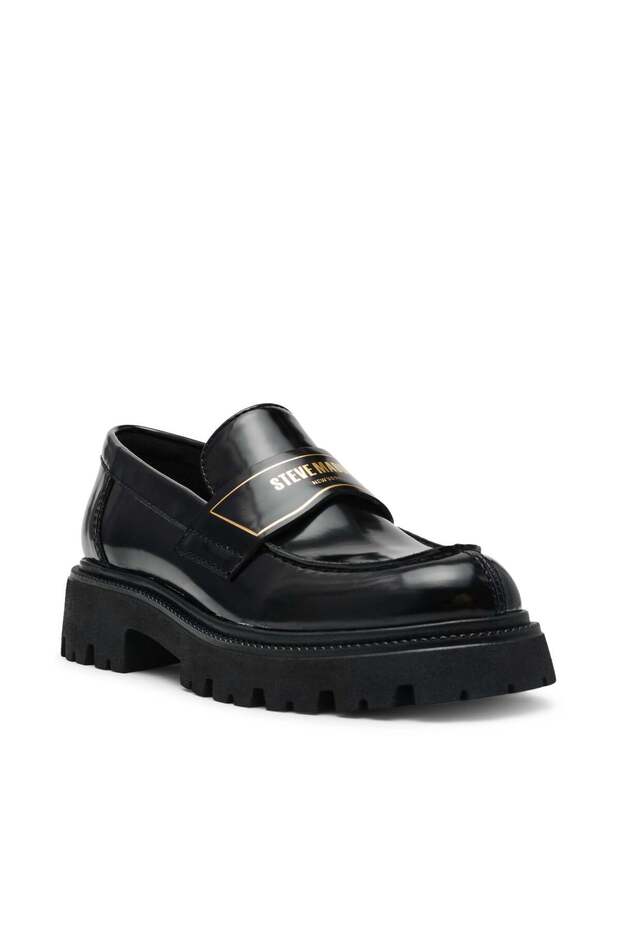 File-Away Women's Black Box Leather Loafers