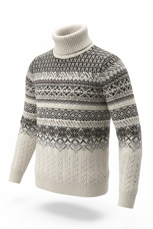 Erkek Balıkçı Yaka Kazak - 4