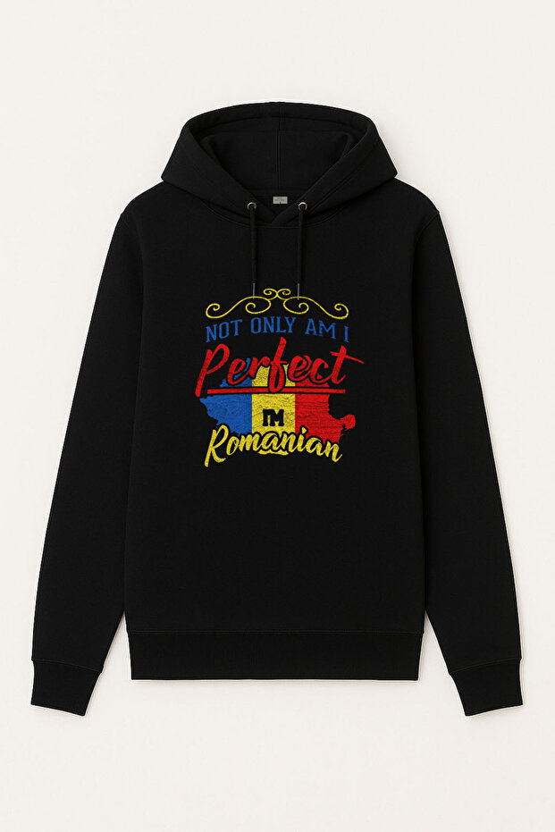 Romania Romania Printed Black Hooded Sweatshirt Hoodie