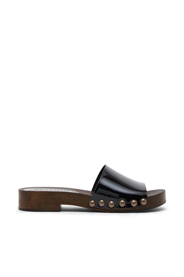 Cento Women's Black Patent Flat Sandals