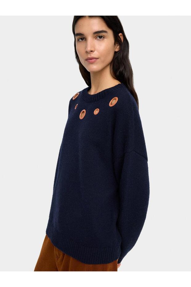 Delikli Örme Kazak - 3