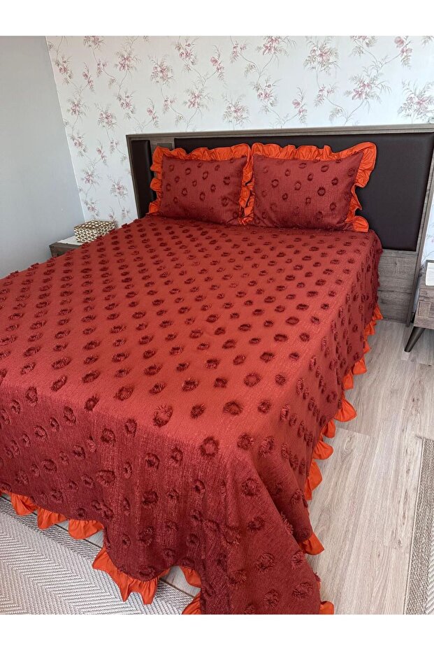 غطاء سرير مكشكش مزدوج - 3